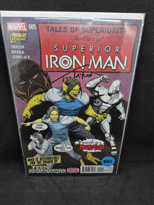 COMIC SUPERIOR IRON MAN - SIGNED BY WRITER TOM TAYLOR AND WITH COA
