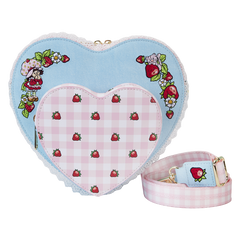 Loungefly - Strawberry Shortcake Denim Heart Shaped Figural Crossbody Bag