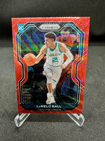 Panini - Lamelo Ball 2020-21 Prizm #278 Red Ruby Wave Prizm Rookie Card RC SP