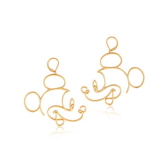 Couture Kingdom Disney Mickey Mouse Earrings Gold DYE376