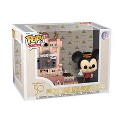 Funko Pop vinyl town Hollywood tower hotel and Mickey Mouse