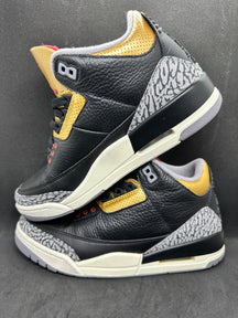 Jordan 3 Retro Black Cement Gold (Women's) Size US 9