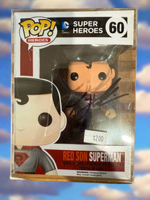 RED SON SUPERMAN POP VINYL #60 - SIGNED BY TYLER HOECHLIN WITH COA