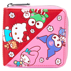 Sanrio - Hello Kitty & Friends Color Block Zip Wallet (PRE ORDER)