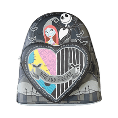 Loungefly Nightmare Before Christmas – Jack & Sally Split Heart US Exclusive Mini Backpack [RS]