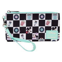 Disney - Mickey & Minnie Date Diner AOP Nylon Wristlet