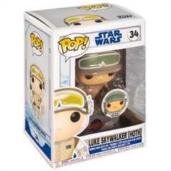 Funko Pop Vinyl Luke Skywalker (Hoth) US Exclusive Pop! Vinyl Figure with Enamel Pin #34