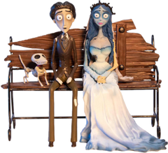 Corpse Bride - Victor and Emily on Bench 1:10 Scale Figure Set