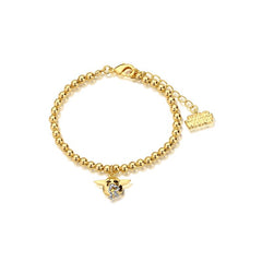 Couture Kingdom Star Wars The Mandalorian Grogu Snake Bracelet Gold Tone SWB009