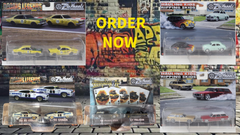 OZ WHEELS 1:64 FSD R2 Twin Sets Hauling Kids & Ripping Skids - Racing Legends - Burnanza (SEALED BOX)