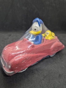 Cast Iron Disney Donald Duck & Pluto in car