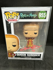 FUNKO POP VINYL - RICK AND MORTY AUTOGRAPHED QUEEN SUMMER, COMES WITH COA