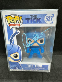 FUNKO POP VINYL - THE TICK #527 AUTOGRAPHED BY PATRICK WARBURTON, COMES WITH COA