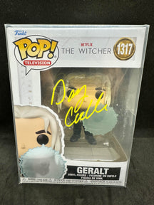 FUNKO POP VINYL - THE WITCHER GERALT #1317 AUTOGRAPHED BY DOUG COCKLE VOICE ACTOR, COMES WITH COA