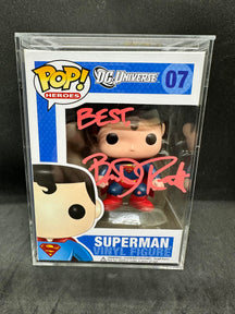 Funko Pop Vinyl Superman #07 - Signed By Brandon Routh with COA